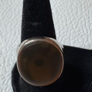 Vintage Amber Tone Ring Size 5 Statement Cabochon Ring
